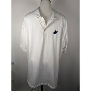 Peter Millar Mens White West Virginia Golf Polo Shirt XL Summer Comfort